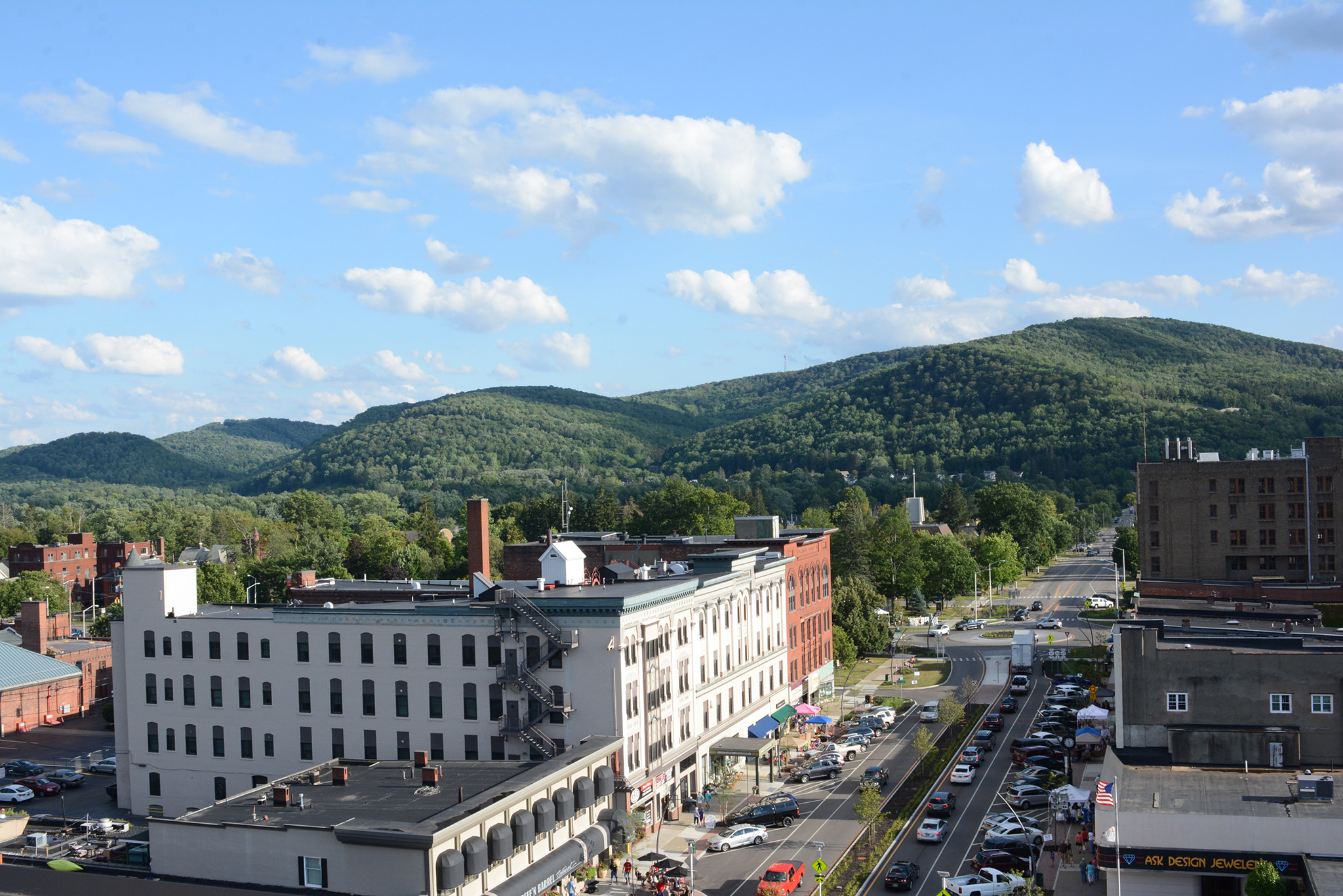 Streetscape view of Downtown Olean, NY