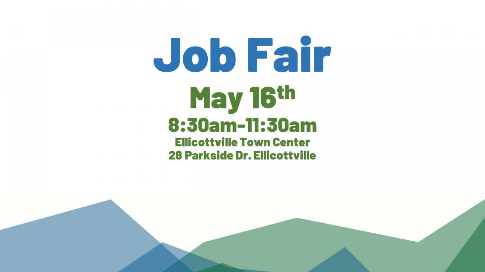 May 16th Job Fair 