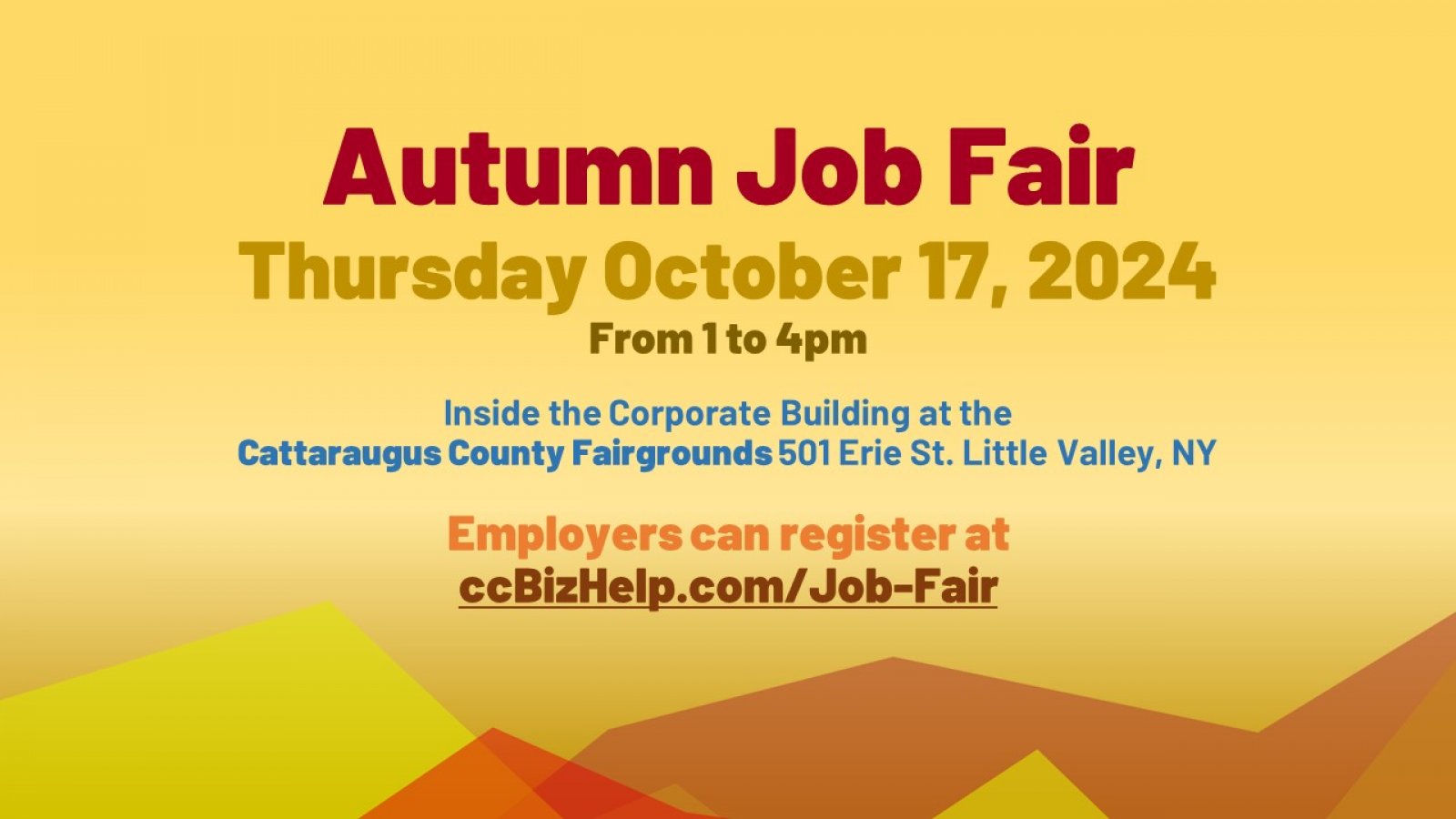 2024 Autumn Job Fair at Cattaraugus County Fairgrounds