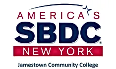 Logo for Small Business Development Center at JCC with the text America's SBDC New York Jamestown Community College