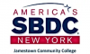 Logo for Small Business Development Center at JCC with the text America's SBDC New York Jamestown Community College